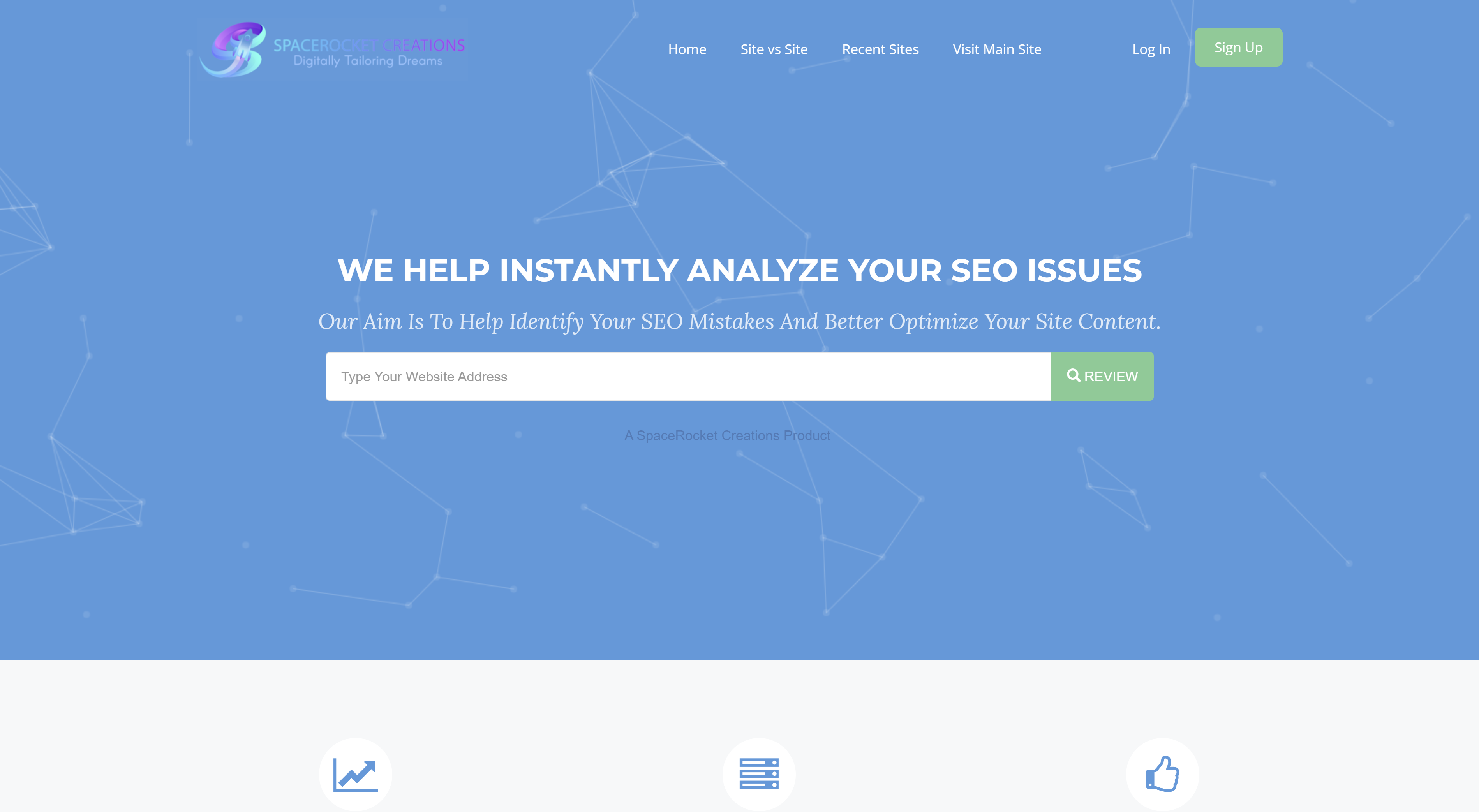 Home Page of SEO Website Reviewer